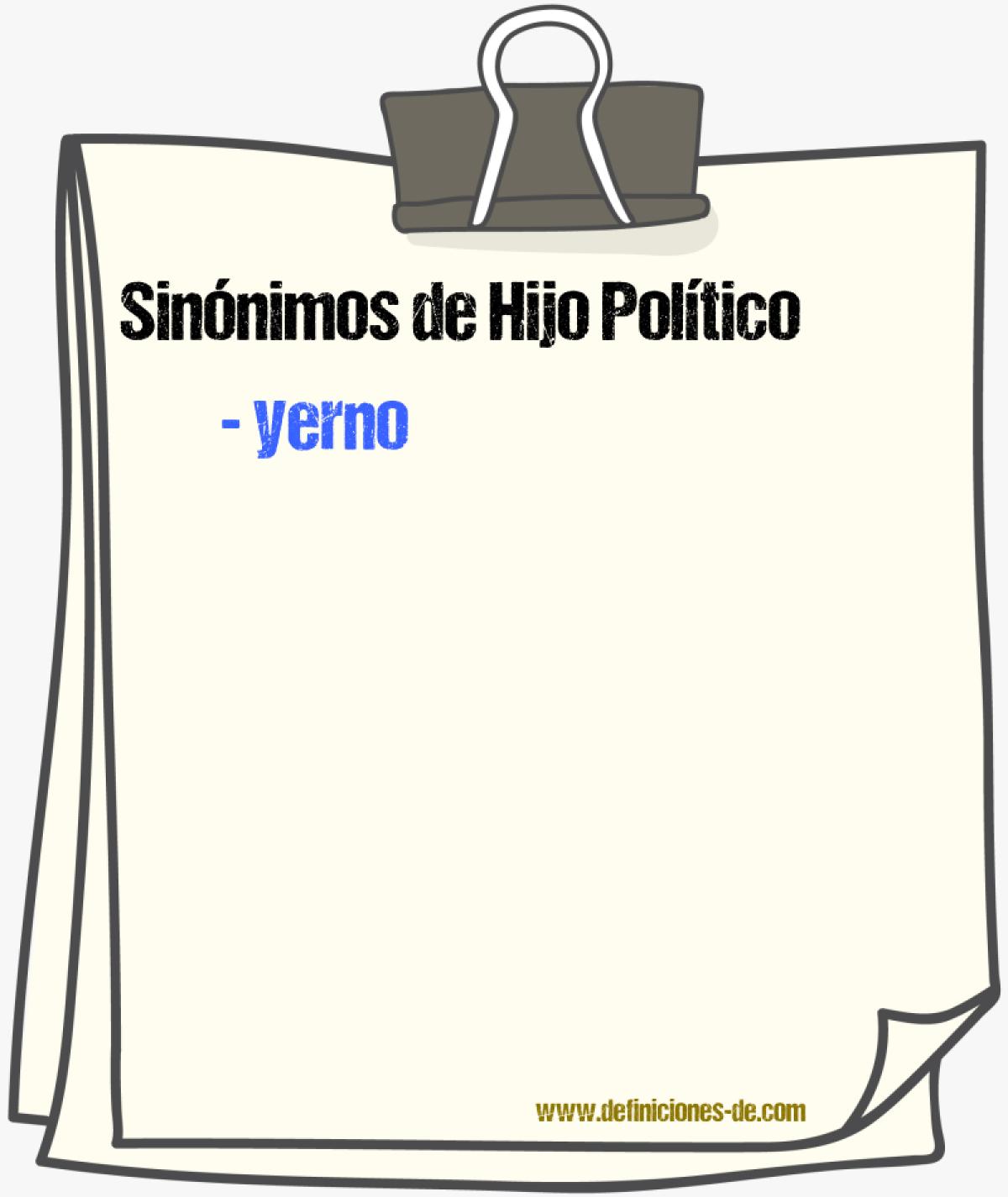 Sinnimos de hijo poltico