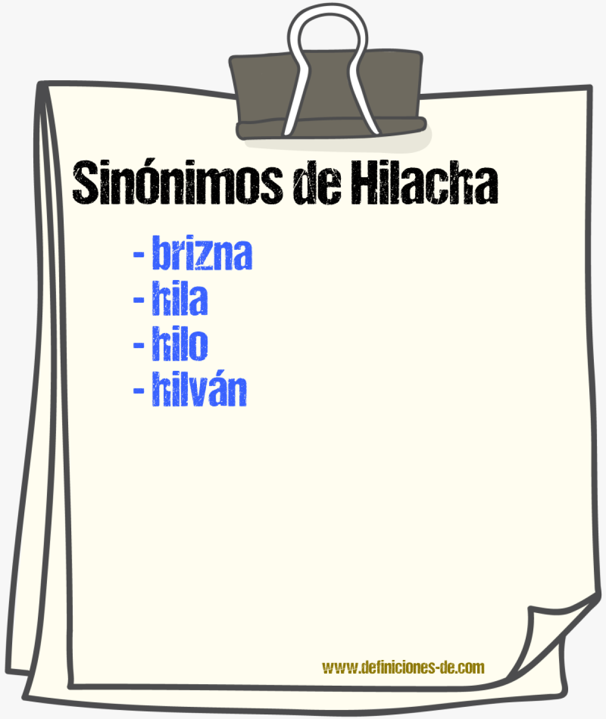 Sinnimos de hilacha