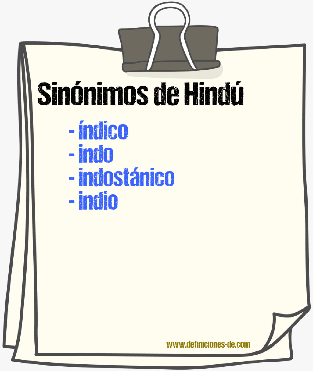 Sinnimos de hind