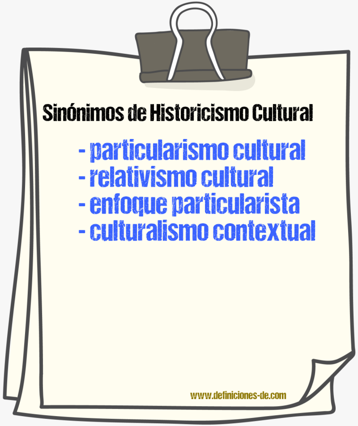 Sinónimos de historicismo cultural