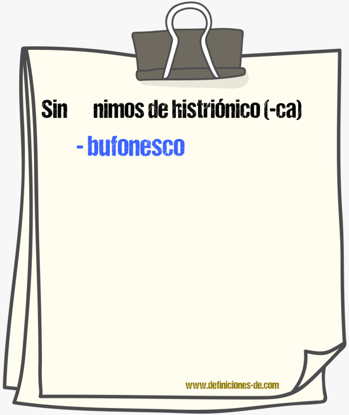 Sinnimos de histrinico