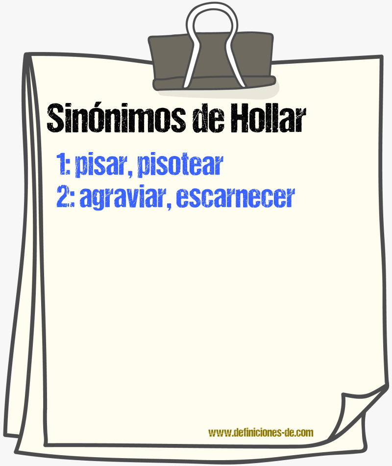 Sinnimos de hollar