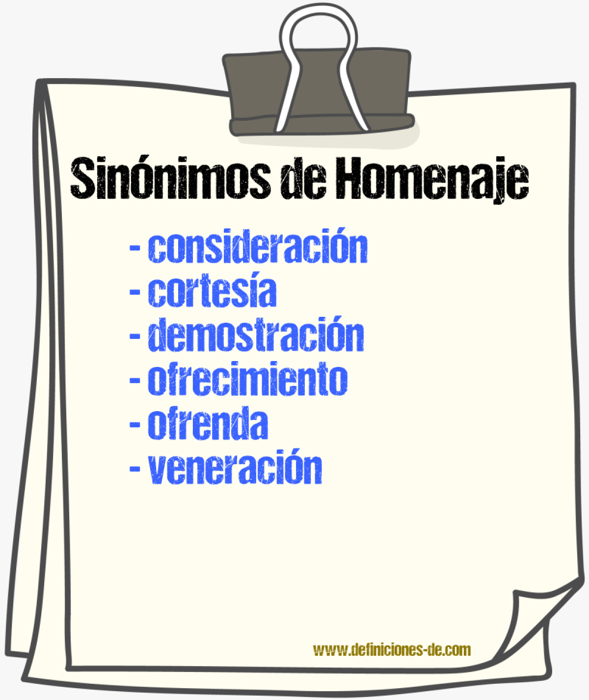 Sinnimos de homenaje