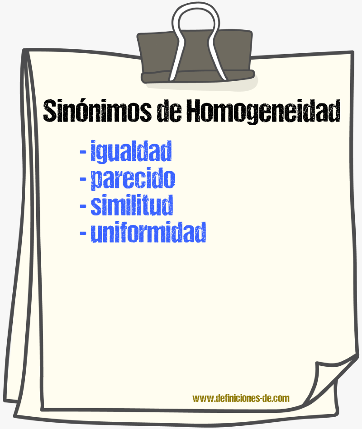 Sinónimos de homogeneidad