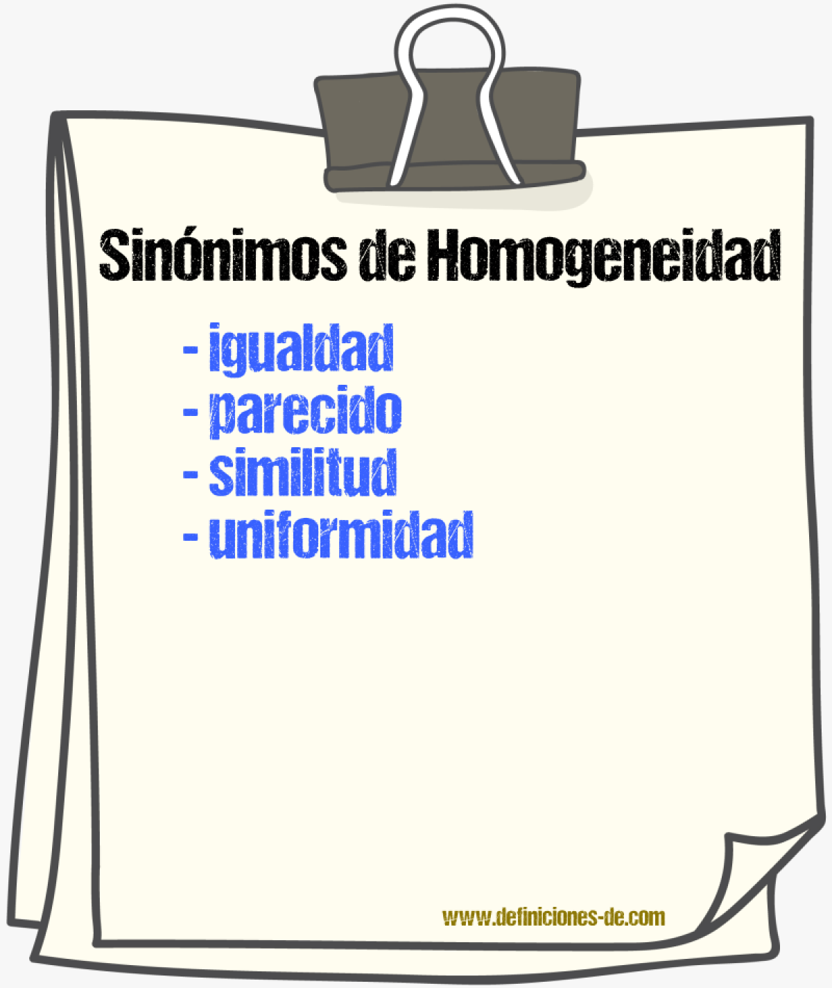 Sinnimos de homogeneidad