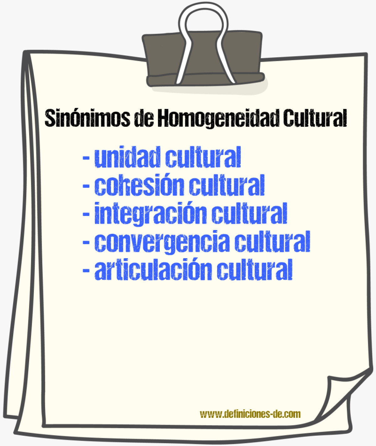 Sinónimos de homogeneidad cultural