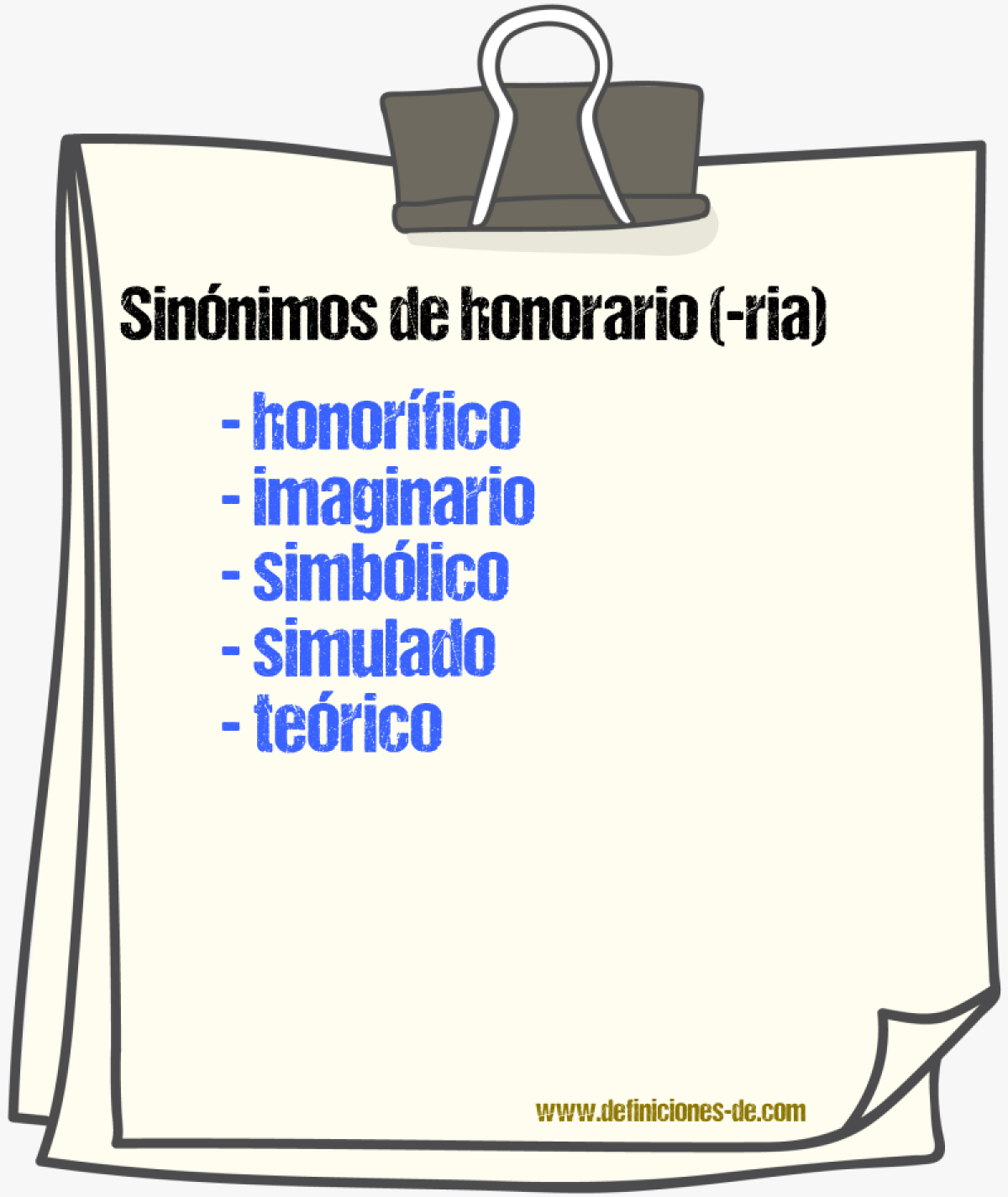 Sinnimos de honorario