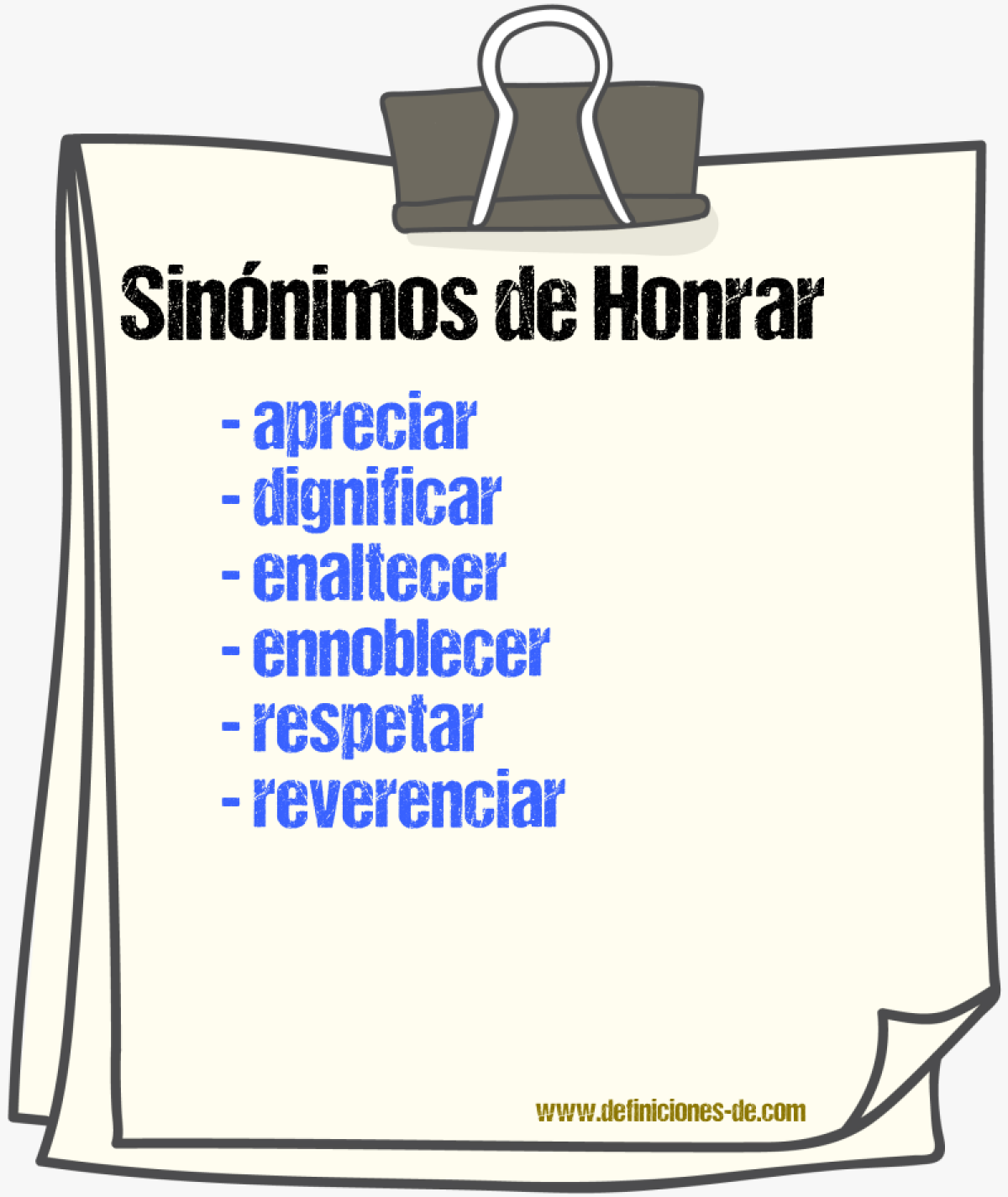 Sinnimos de honrar