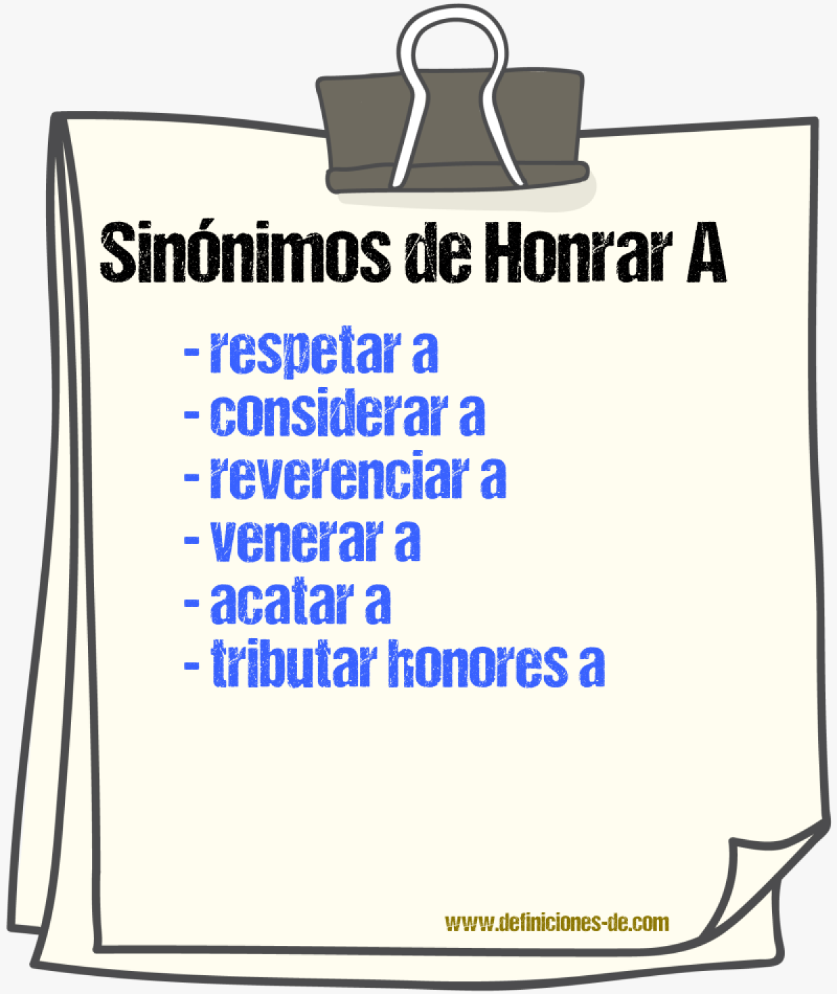 Sinónimos de honrar a