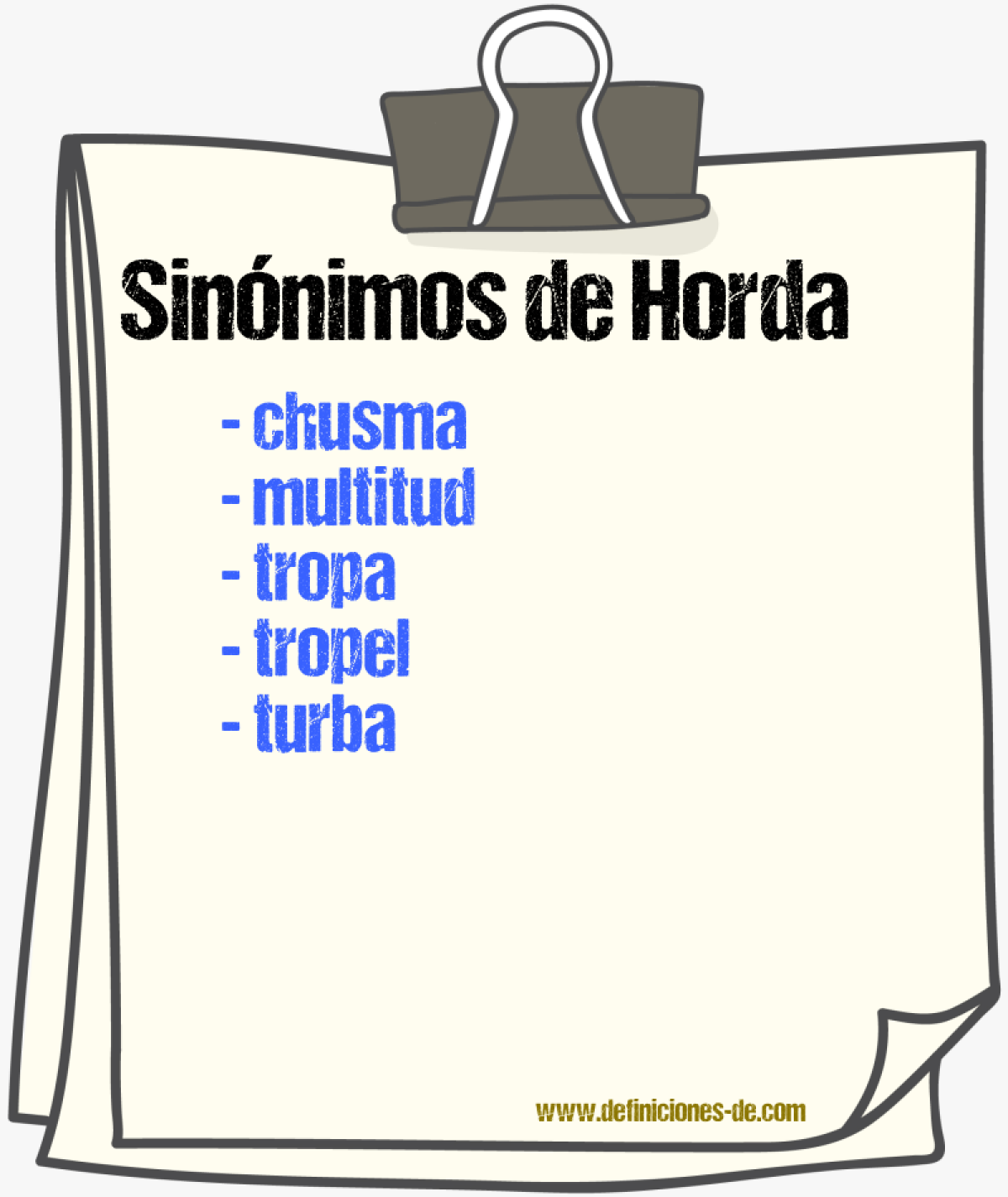 Sinnimos de horda