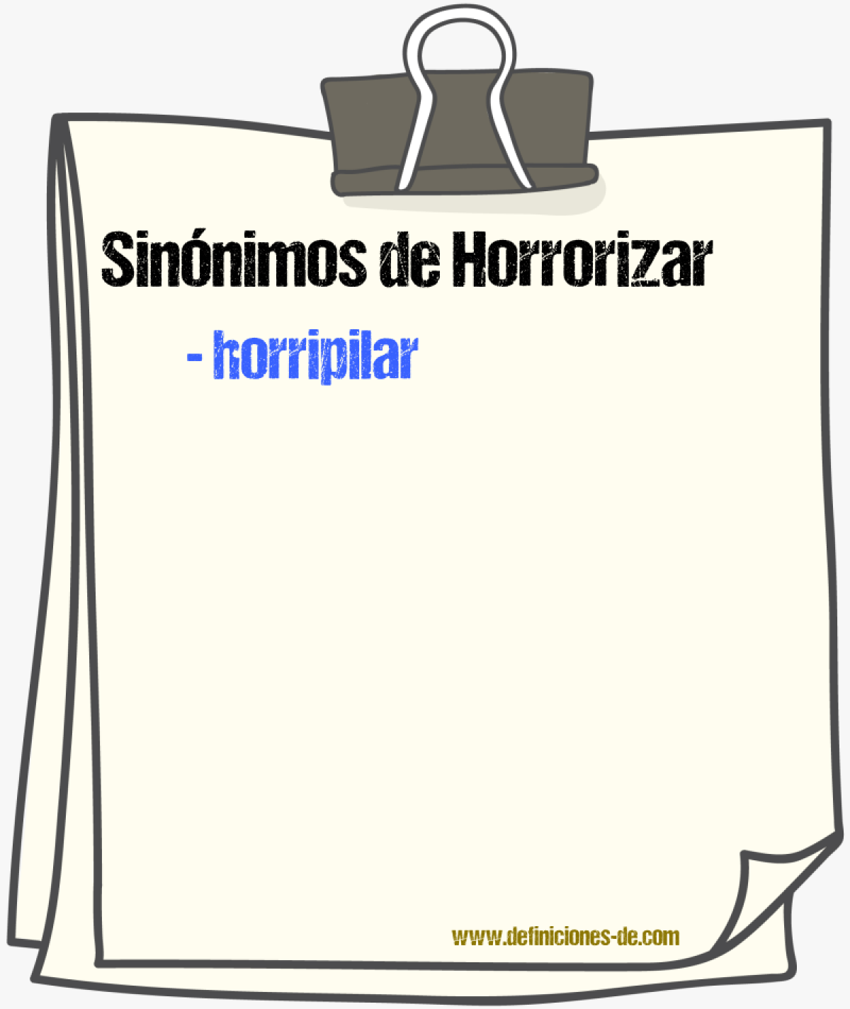 Sinnimos de horrorizar