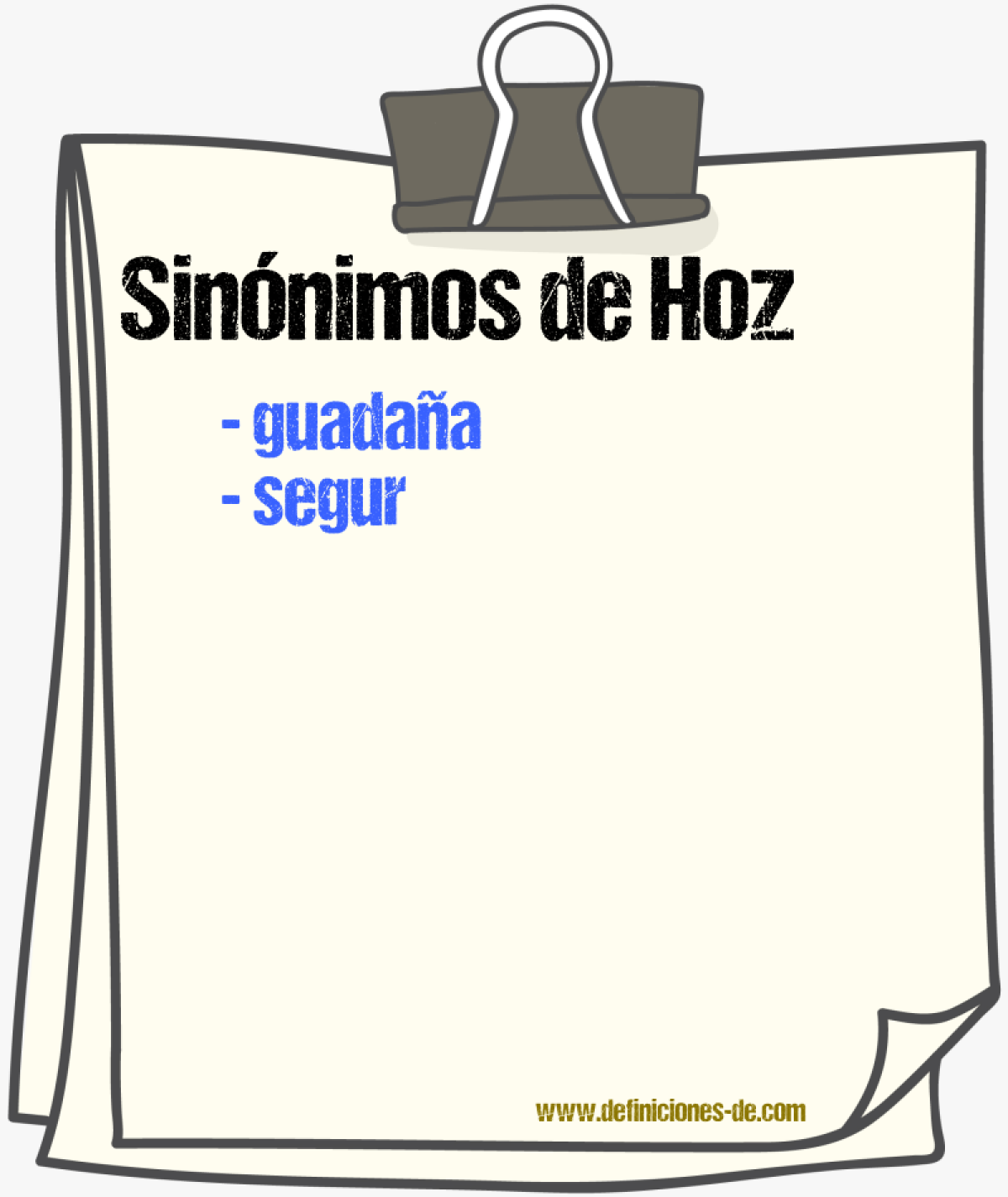 Sinnimos de hoz