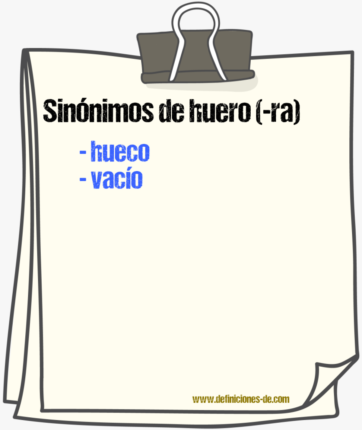 Sinnimos de huero