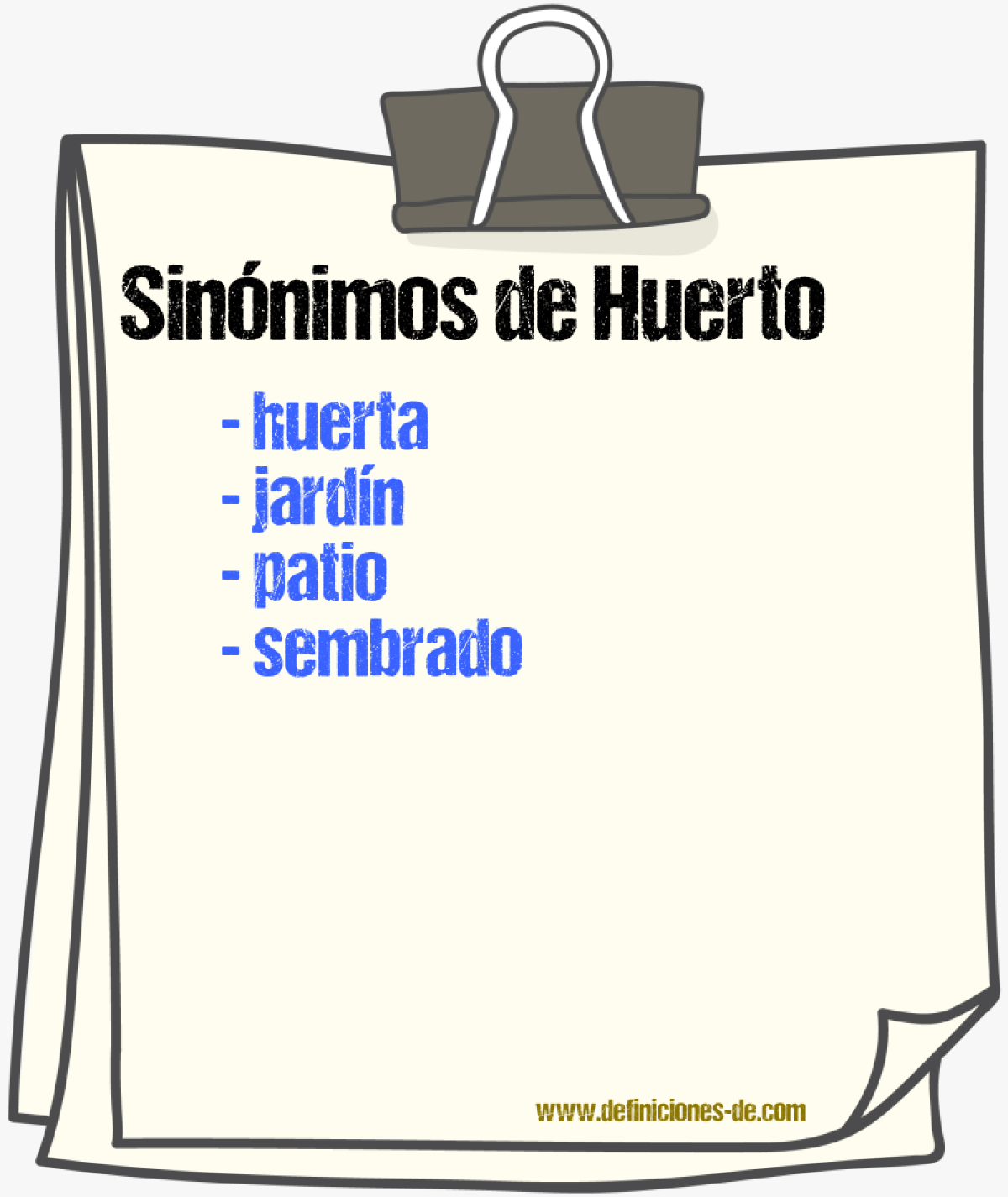 Sinnimos de huerto