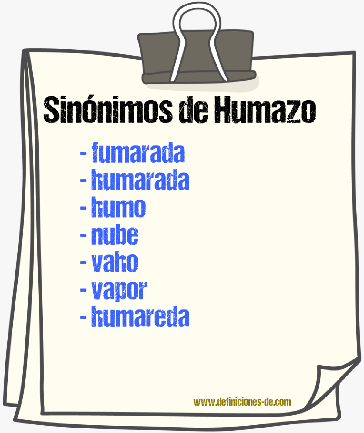 Sinnimos de humazo