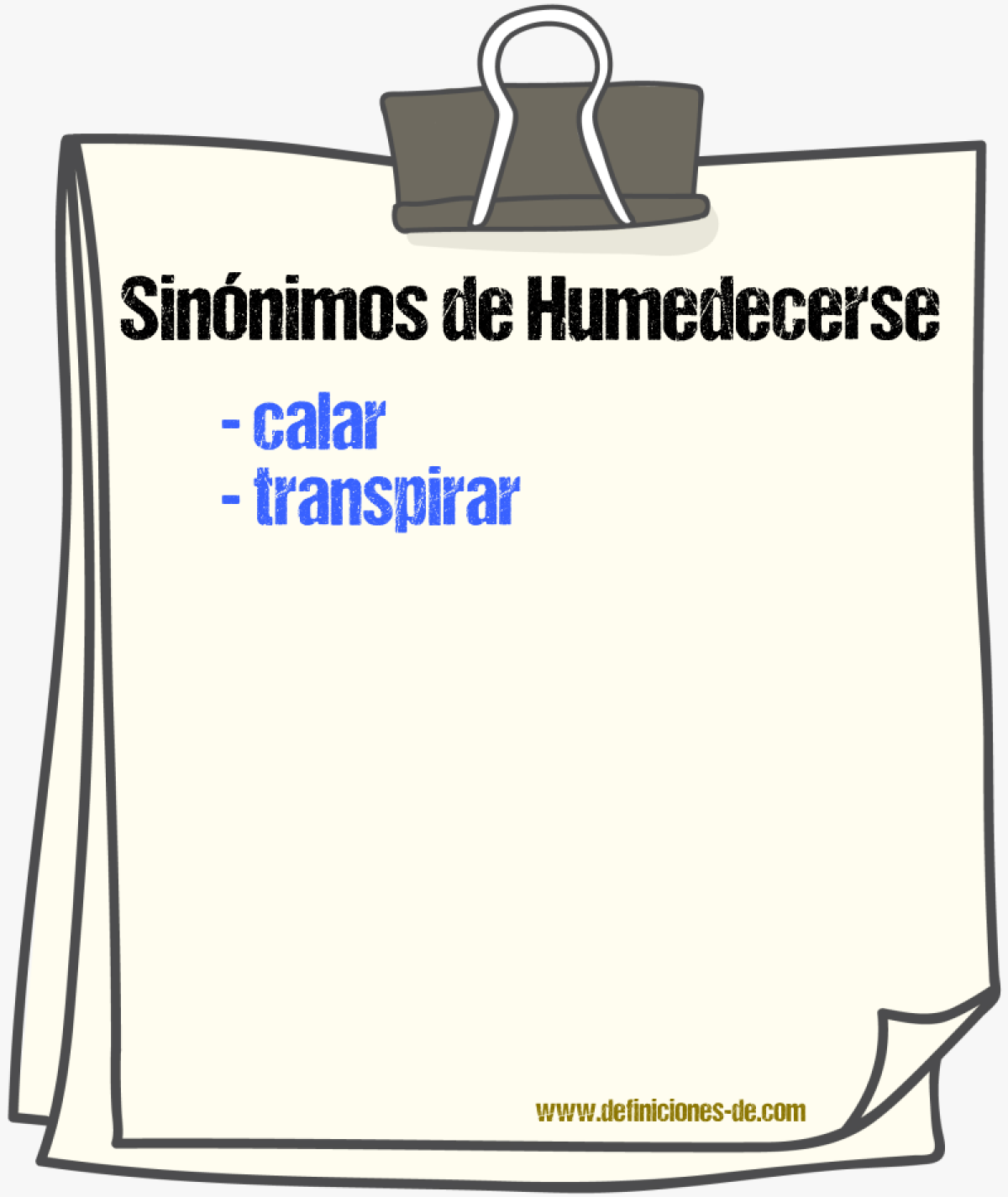 Sinnimos de humedecerse