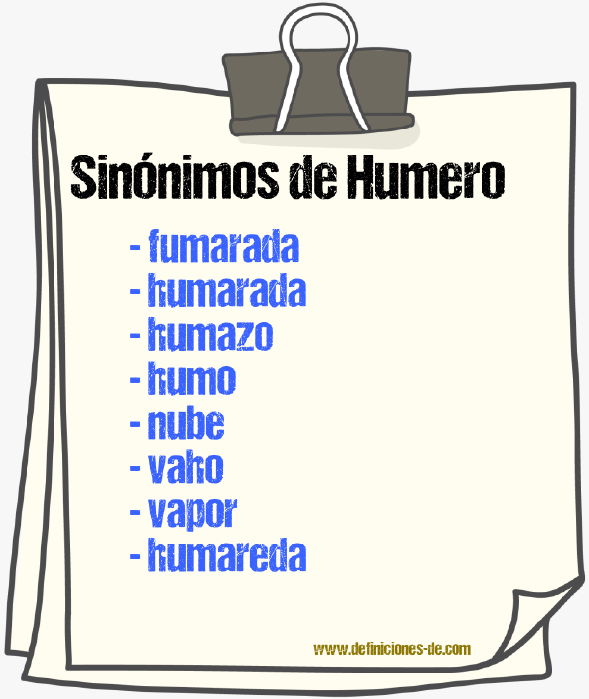 Sinnimos de humero