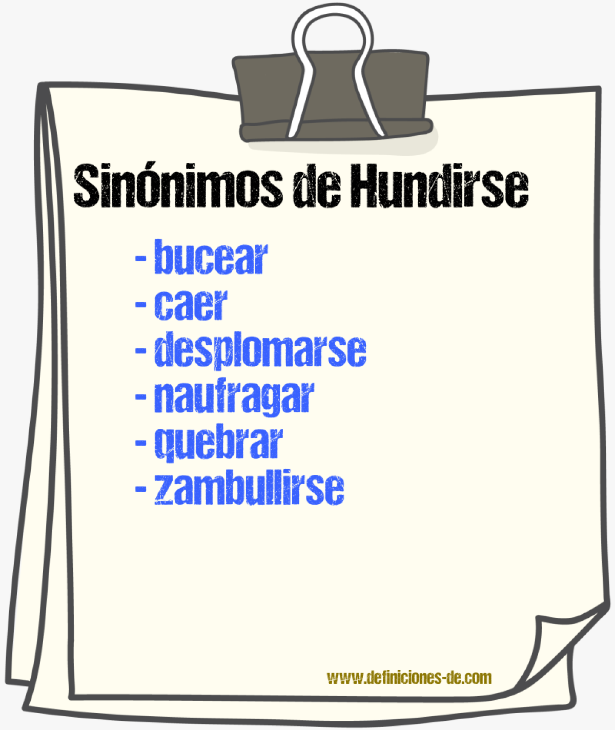 Sinnimos de hundirse