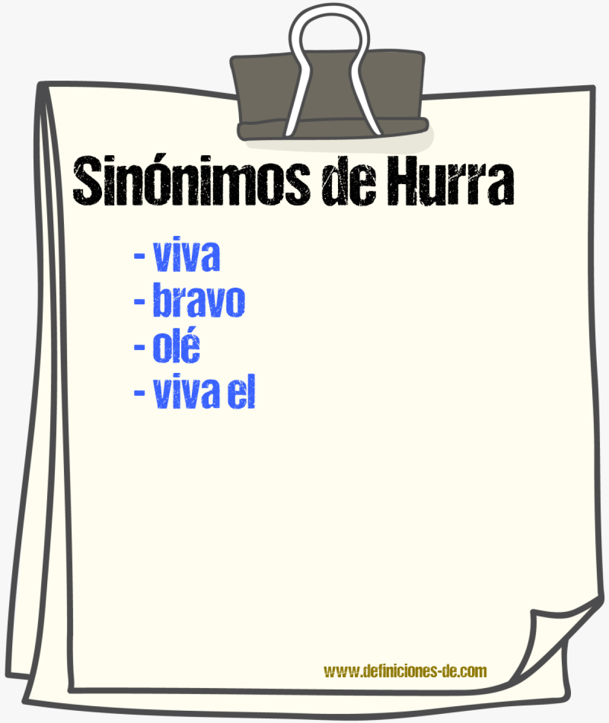 Sinónimos de hurra