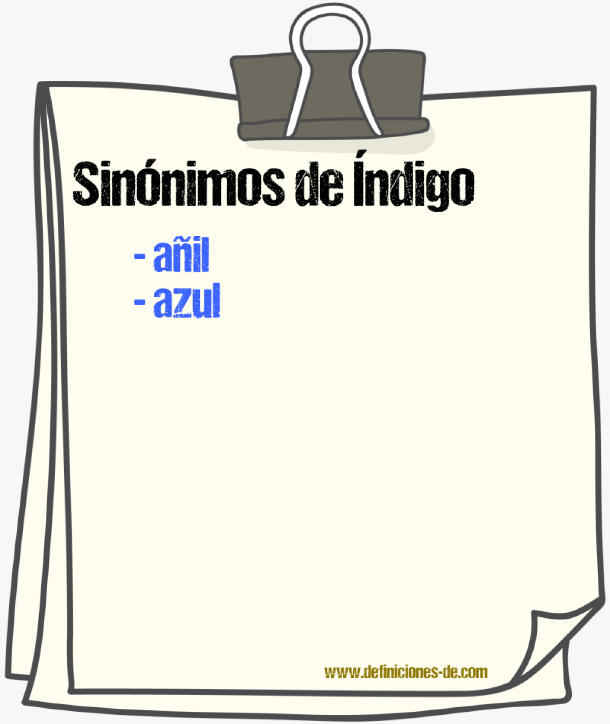 Sinnimos de ndigo