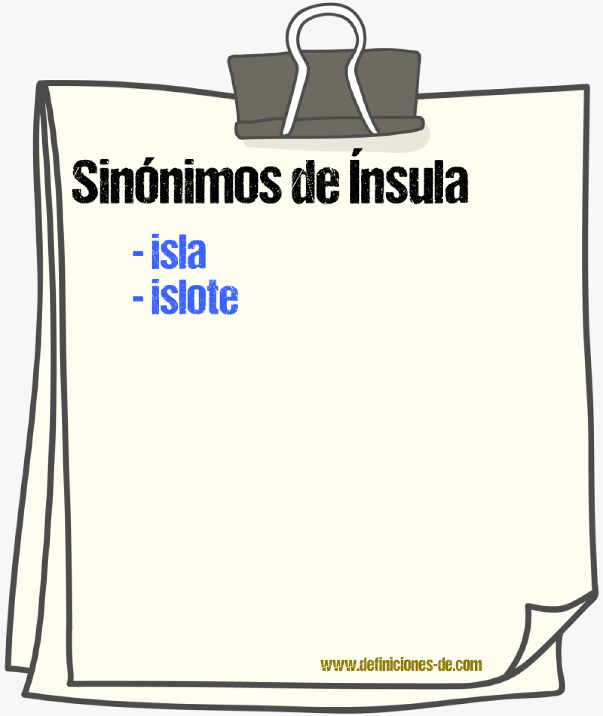 Sinnimos de nsula