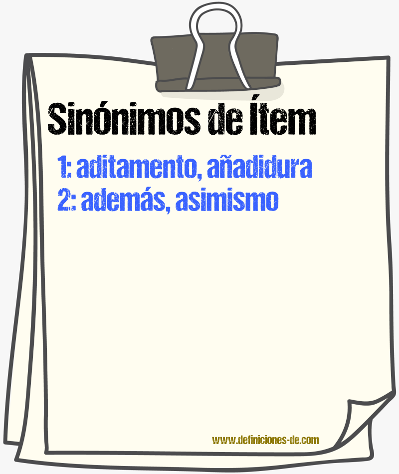 Sinnimos de tem