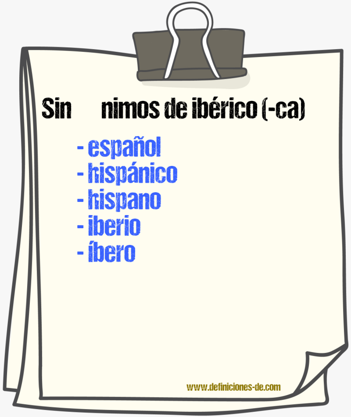 Sinnimos de ibrico