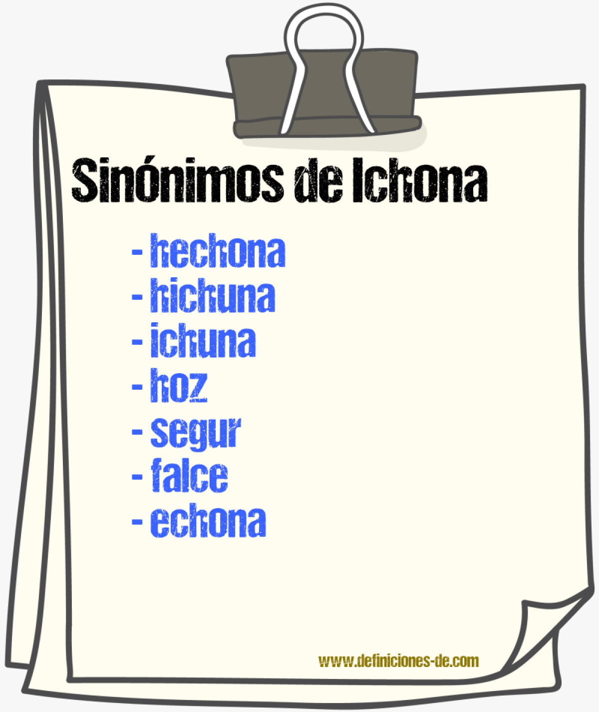 Sinnimos de ichona