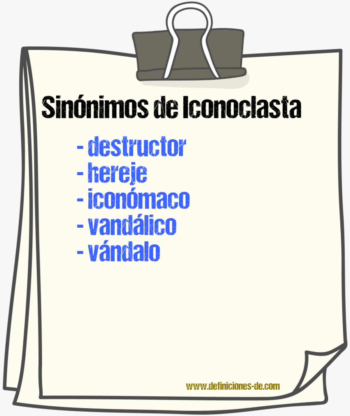 Sinnimos de iconoclasta