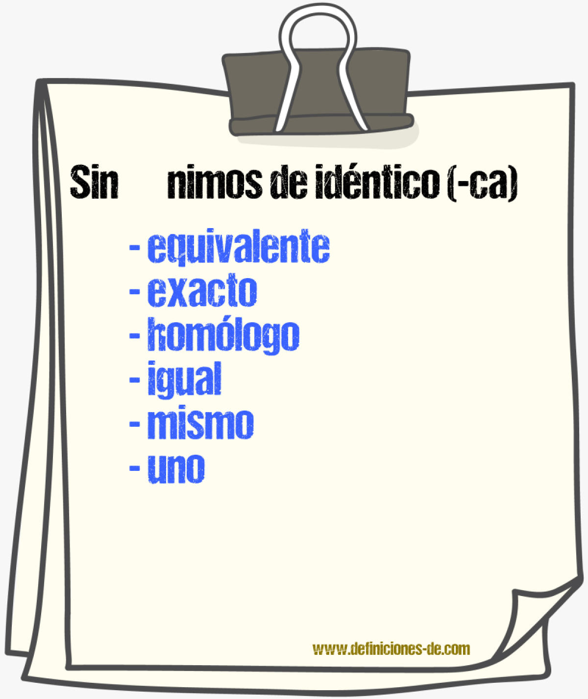 Sinnimos de idntico