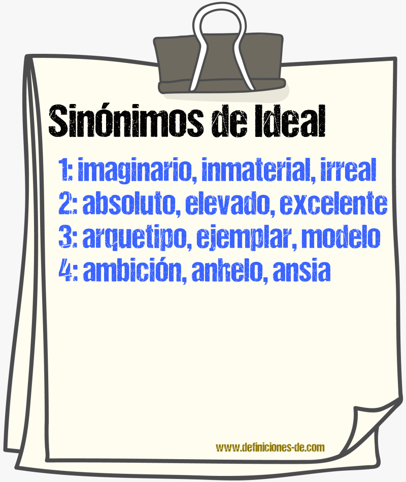 Sinónimos de ideal