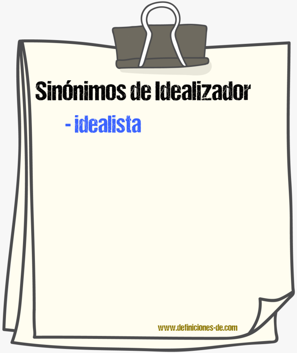 Sinnimos de idealizador