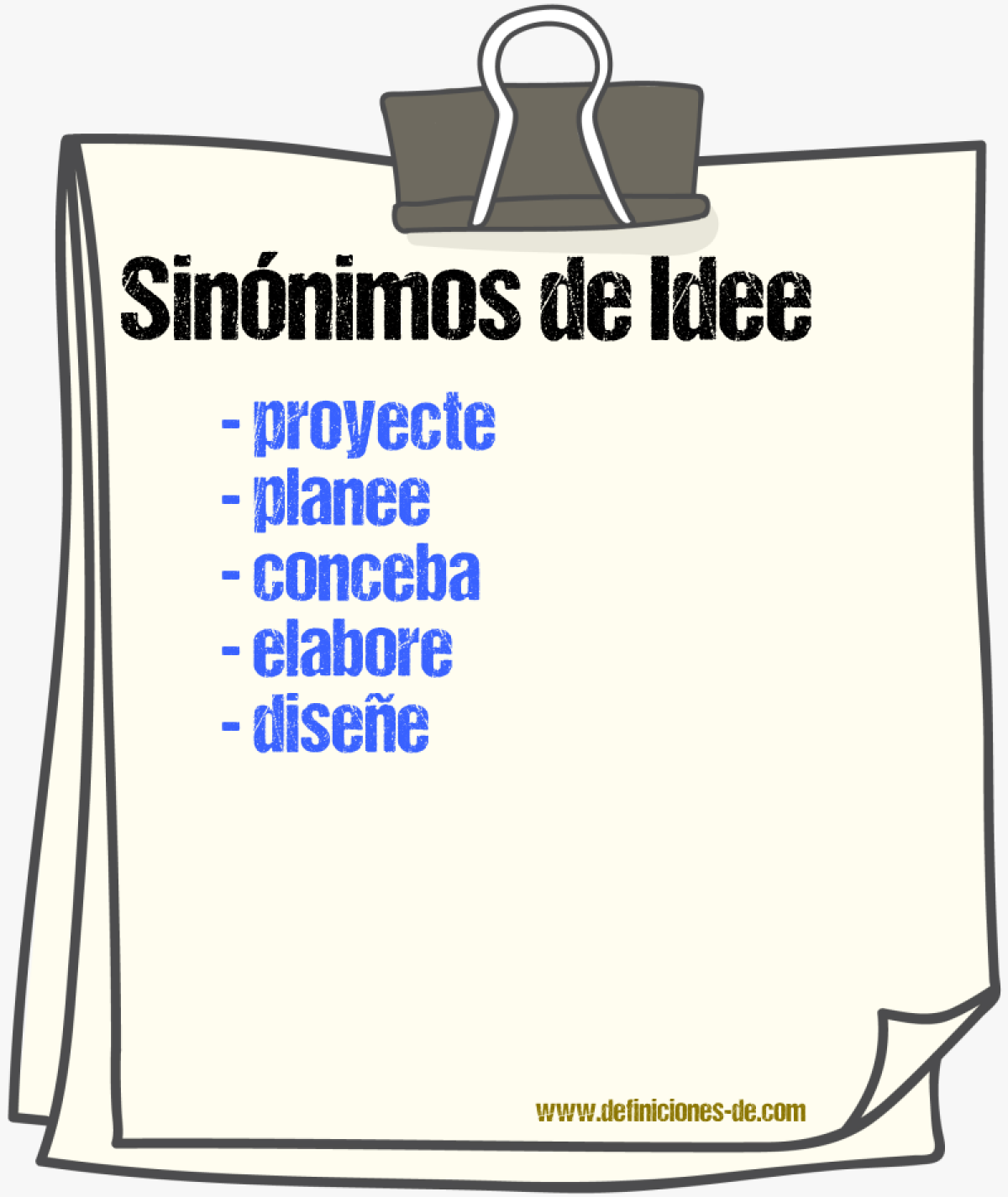 Sinónimos de idee