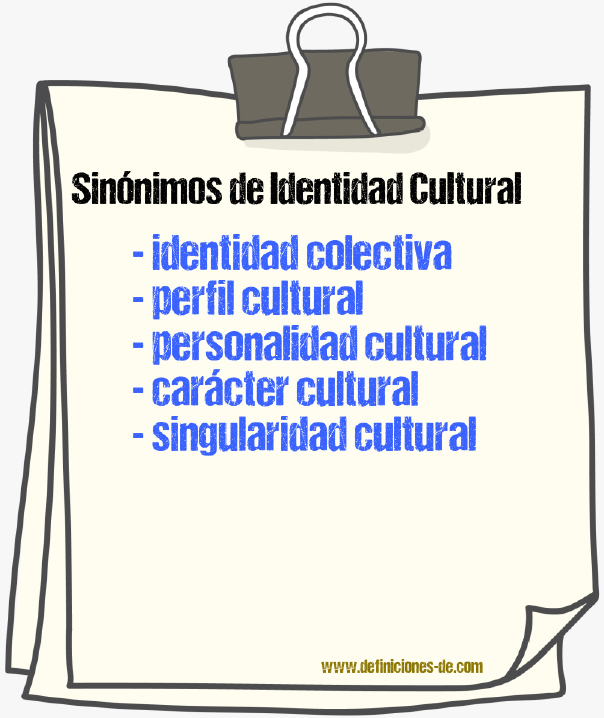 Sinónimos de identidad cultural