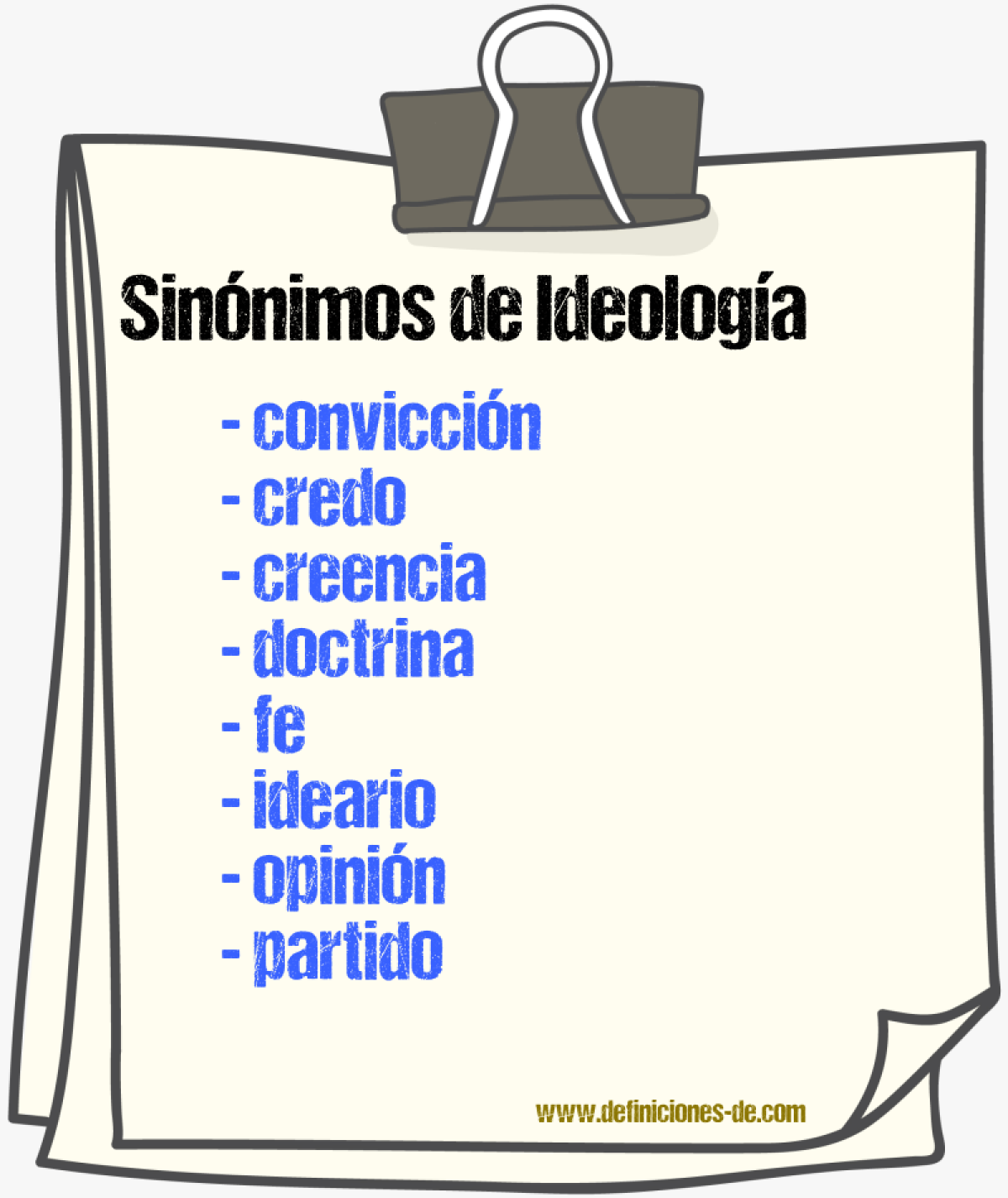 Sinnimos de ideologa