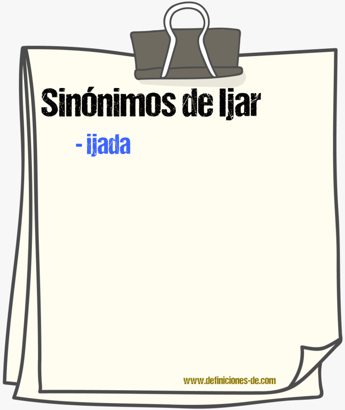 Sinnimos de ijar