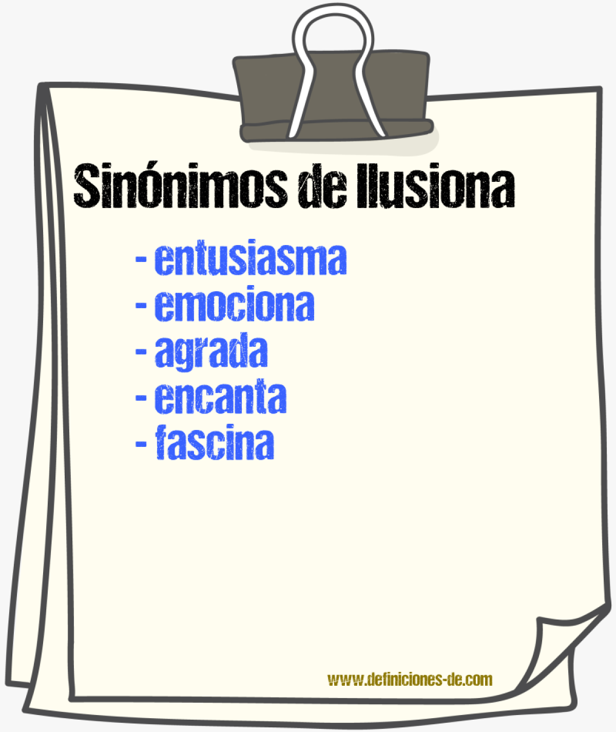 Sinónimos de ilusiona