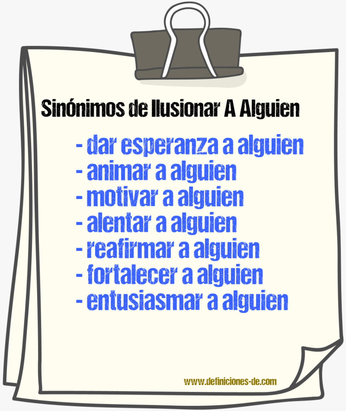 Sinónimos de ilusionar a alguien