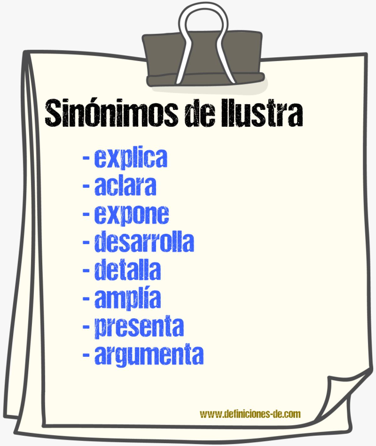 Sinónimos de ilustra