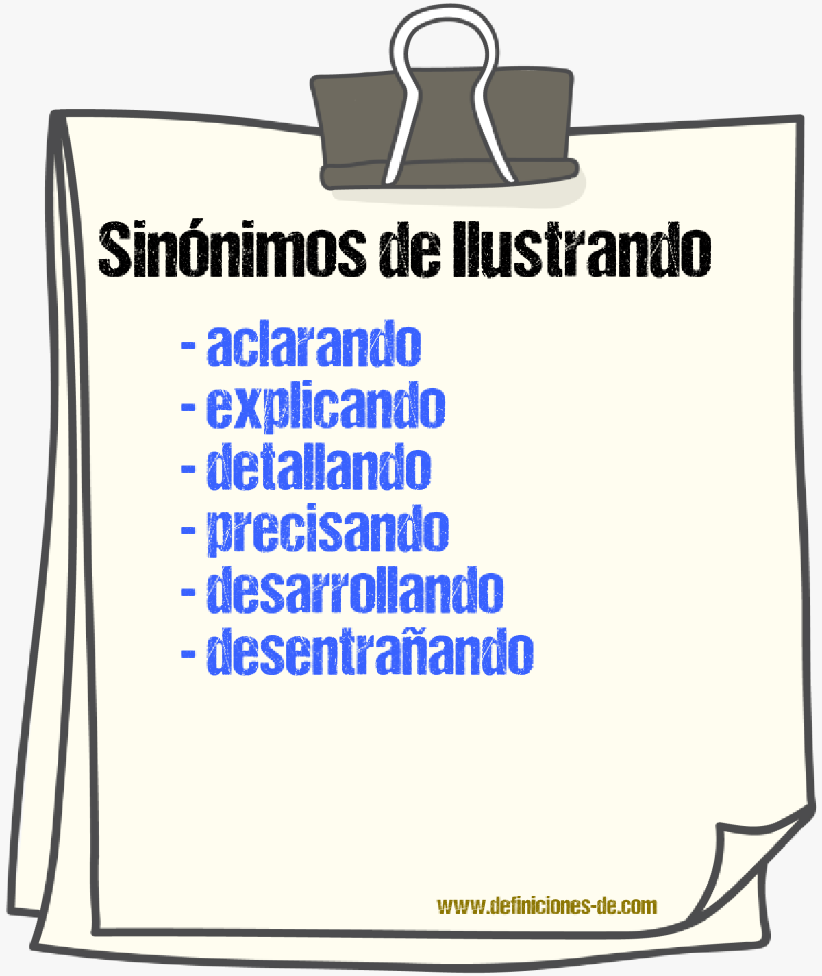 Sinónimos de ilustrando