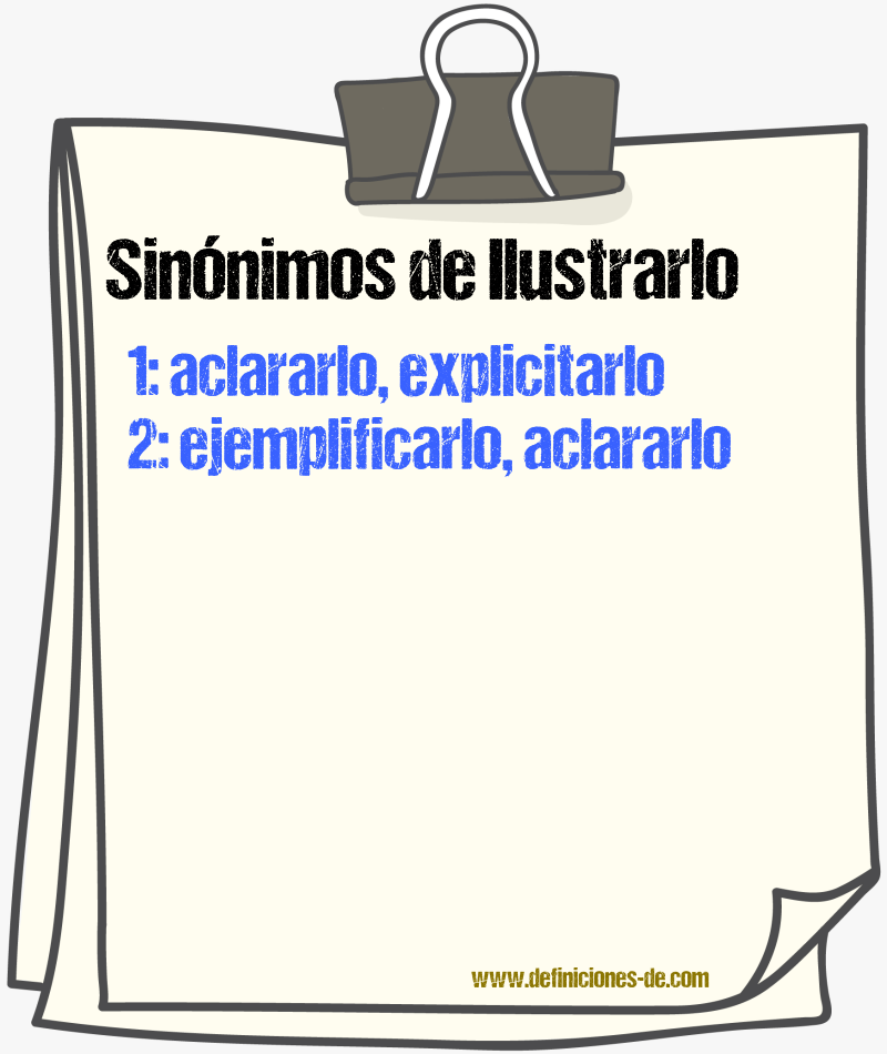 Sinónimos de ilustrarlo