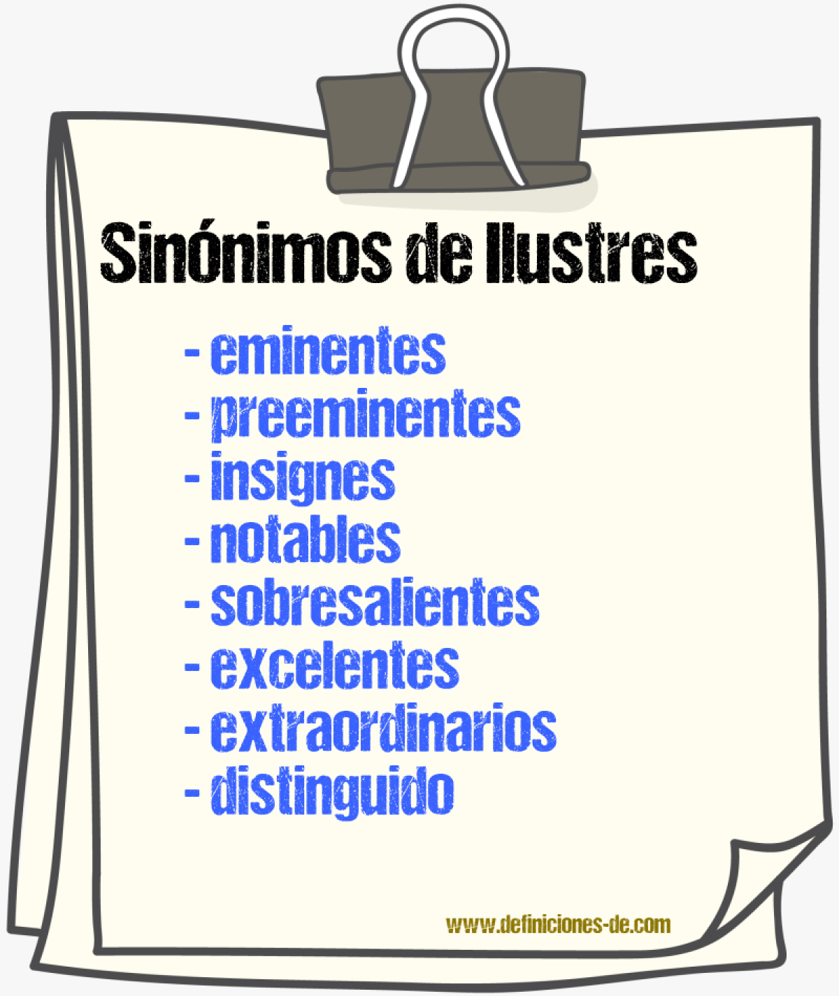 Sinónimos de ilustres