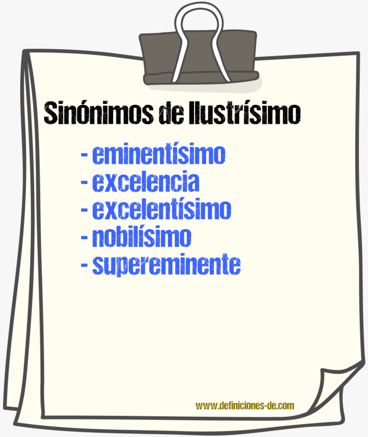 Sinnimos de ilustrsimo