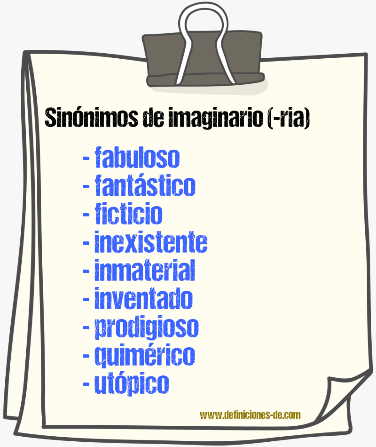 Sinnimos de imaginario