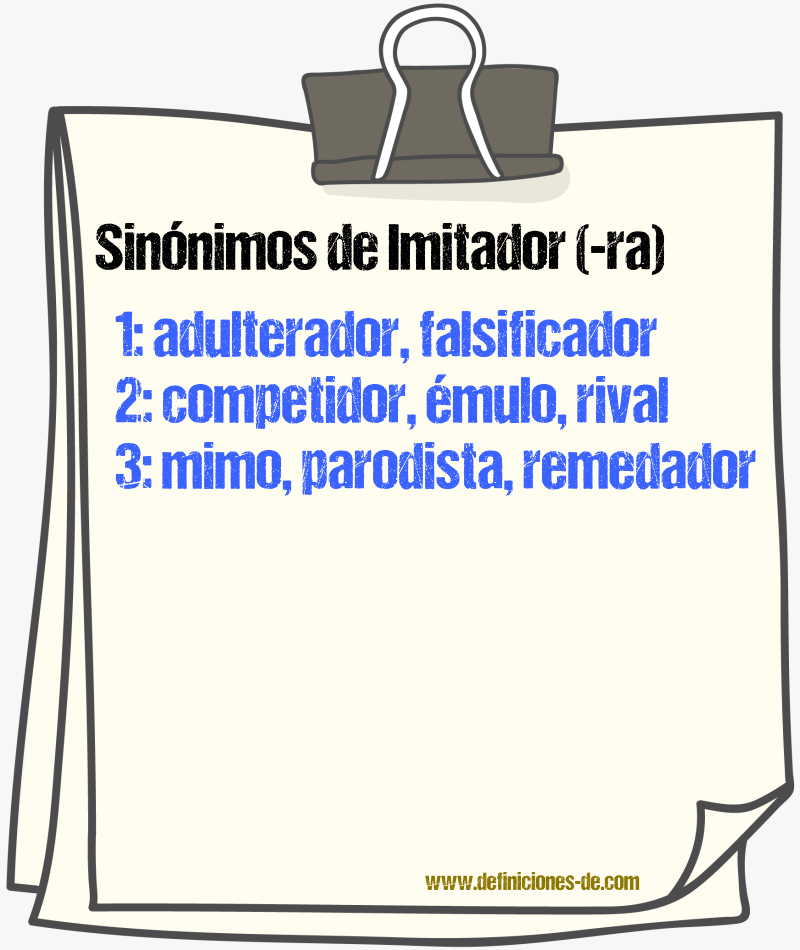 Sinnimos de imitador