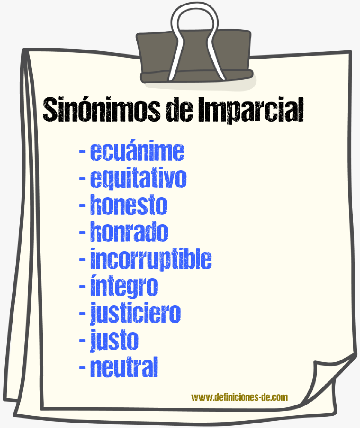 Sinnimos de imparcial