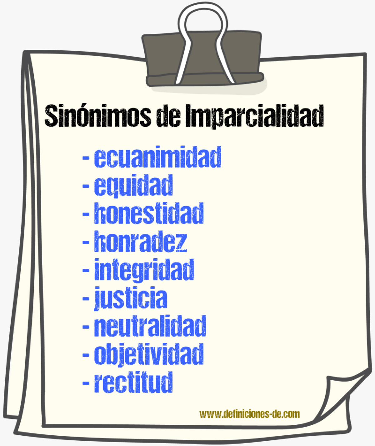 Sinnimos de imparcialidad