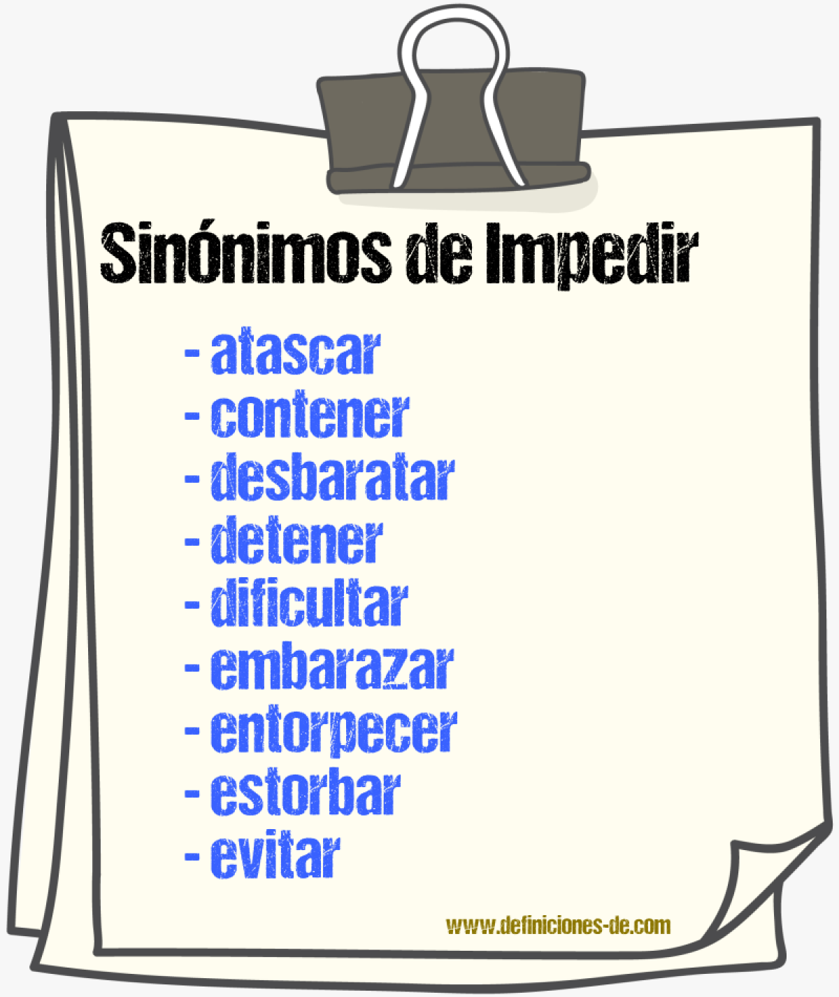 Sinnimos de impedir