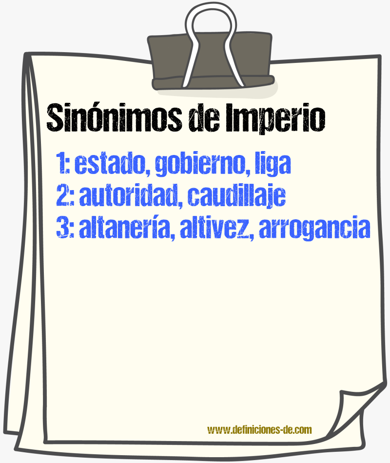 Sinnimos de imperio