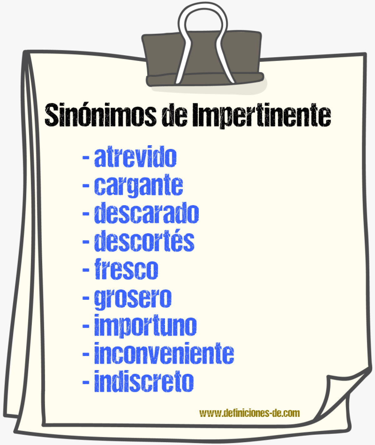 Sinnimos de impertinente